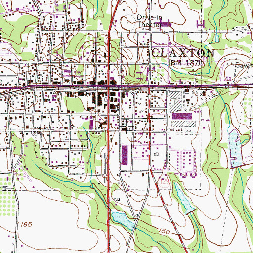 Topographic Map of Eastside Baptist Church, GA
