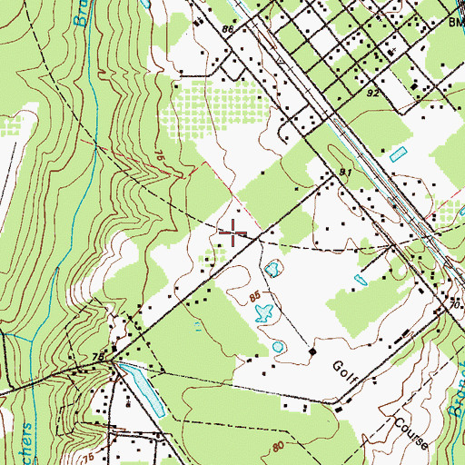 Topographic Map of Bethlehem Holiness Church, GA