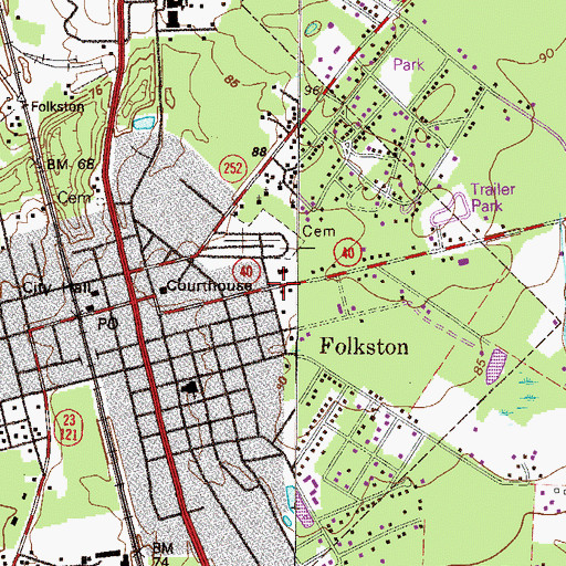 Topographic Map of Church of Christ, GA