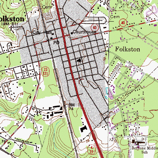 Topographic Map of Church of God, GA