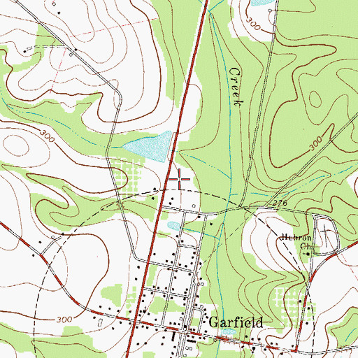 Topographic Map of Long Branch Church of God, GA