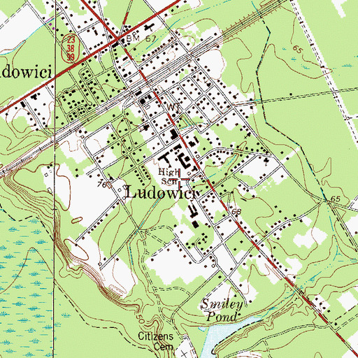 Topographic Map of Faith Baptist Church, GA