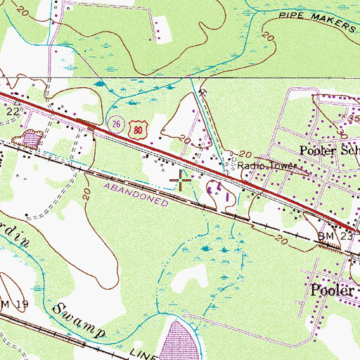 Topographic Map of Calvary Assembly of God Church, GA