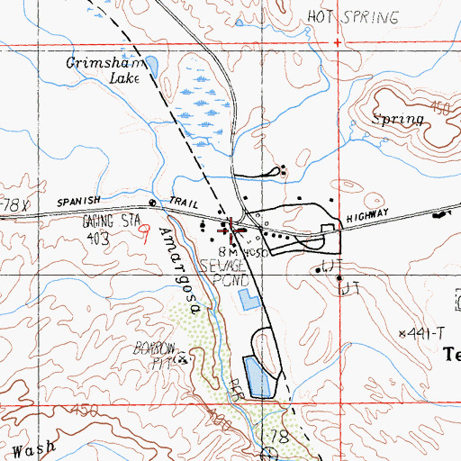 Topographic Map of Tecopa, CA