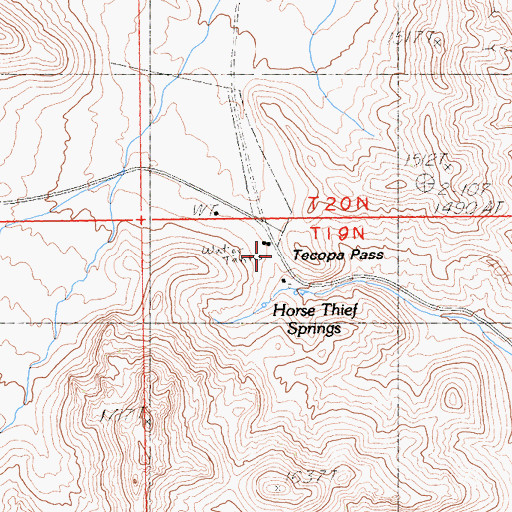 Topographic Map of Tecopa Pass, CA