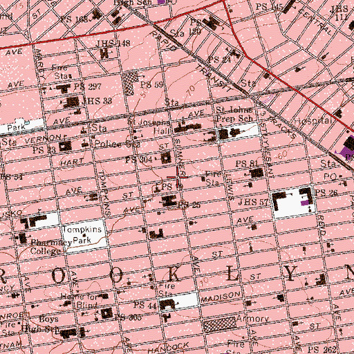 Topographic Map of Empire Theatre (historical), NY