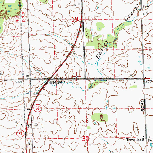 Topographic Map of Prince of Peace Lutheran Church, MI
