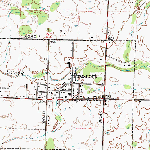 Topographic Map of Ogemaw East Library, MI