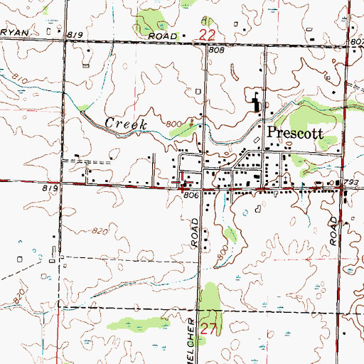 Topographic Map of Judson Baptist Church, MI