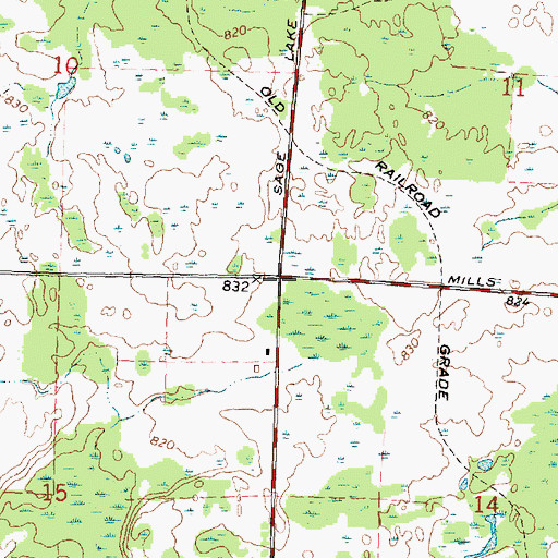 Topographic Map of Church of the Holy Fire, MI