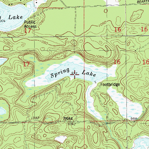 Topographic Map of Spring Lake, WI