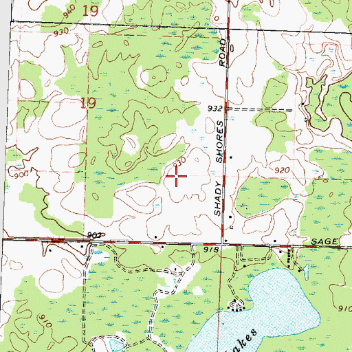 Topographic Map of Greenbriar Golf Course, MI