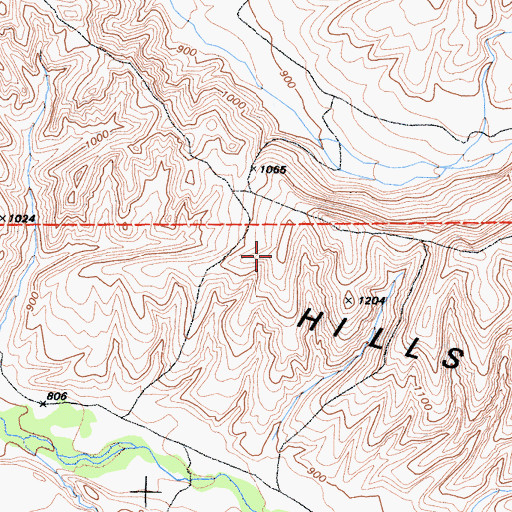 Topographic Map of Tejon Hills, CA