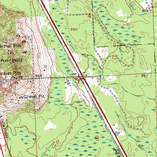 Topographic Map of Loranger Station, MI