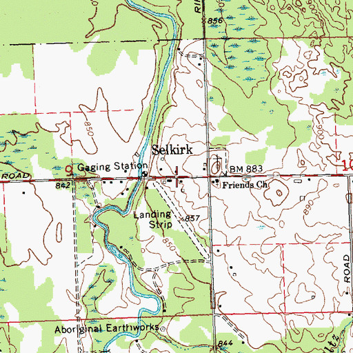 Topographic Map of Selkirk Post Office (historical), MI