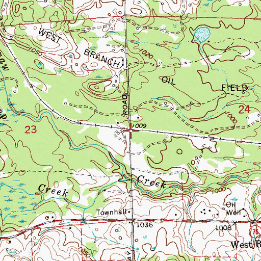 Topographic Map of Interchange 215, MI