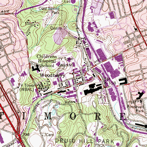 Topographic Map of Alice Manor Nursing Home, MD
