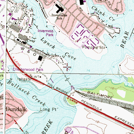 Topographic Map of Anchor Bay East Marina, MD