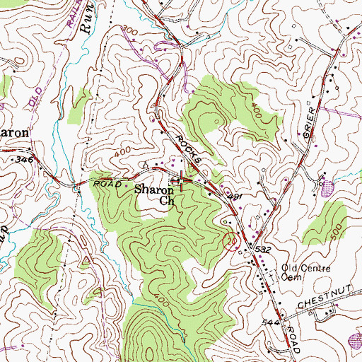 Topographic Map of Baptist View Church, MD