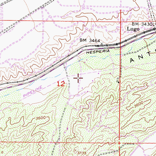 Topographic Map of Telephone Canyon, CA