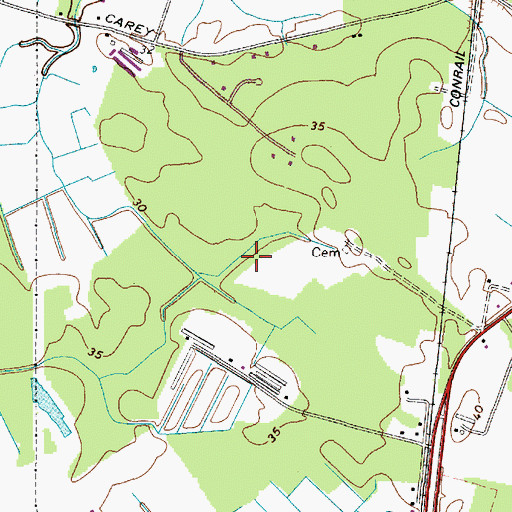 Topographic Map of Beach Club Golf Links, MD