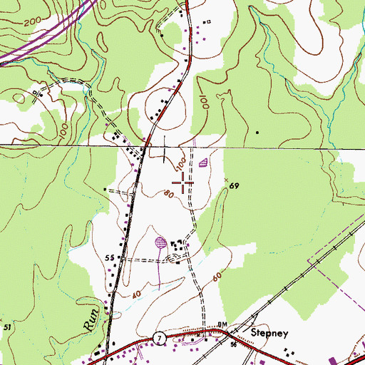 Topographic Map of Beechtree Golf Club, MD