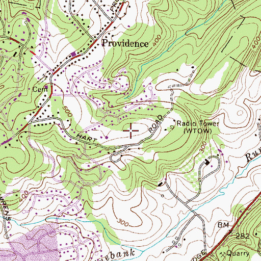 Topographic Map of Belvedere Christian Church, MD