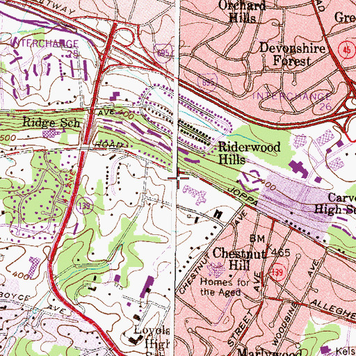Topographic Map of Blakehurst Assisted Living Center, MD