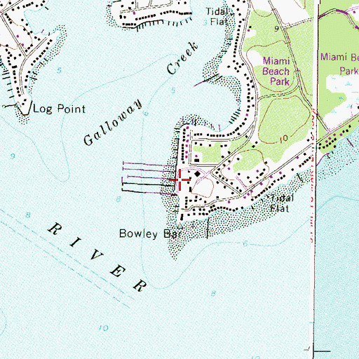 Topographic Map of Bowleys Marina, MD