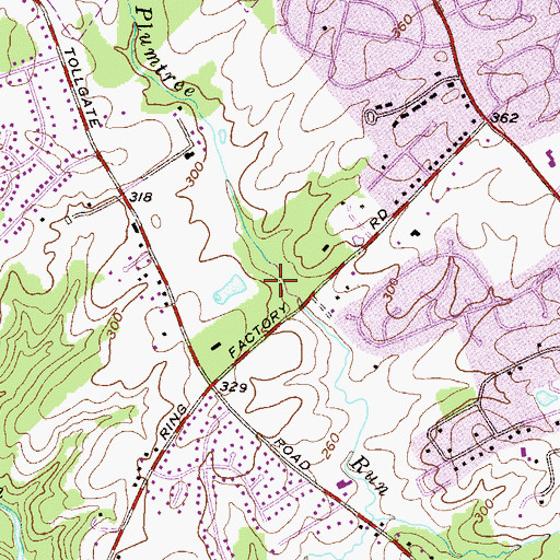 Topographic Map of Brightview Assisted Living of Bel Air, MD