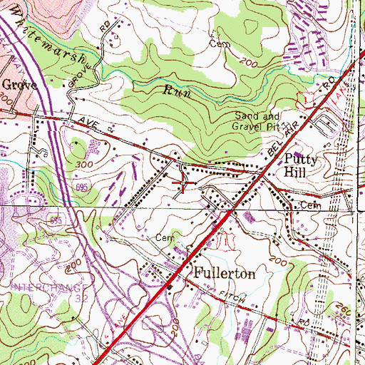 Topographic Map of Brightview of White Marsh Assisted Living Center, MD