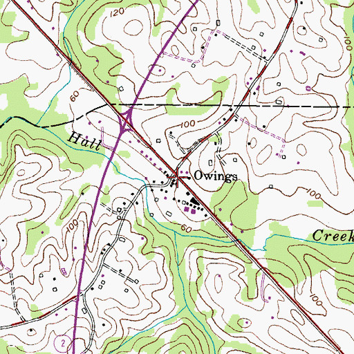 Topographic Map of Broadview Baptist Church, MD