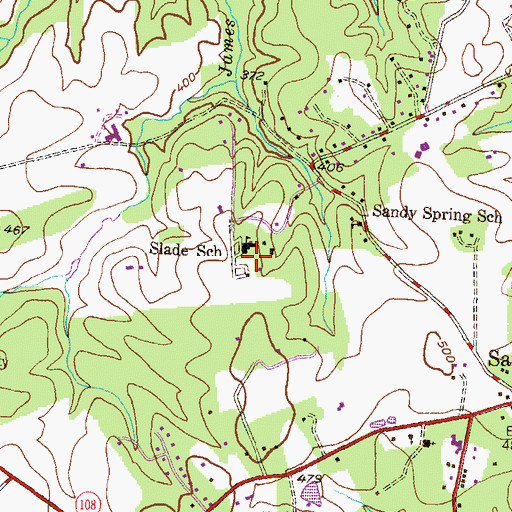 Topographic Map of Brooke Grove Rehabilitation and Nursing Center, MD