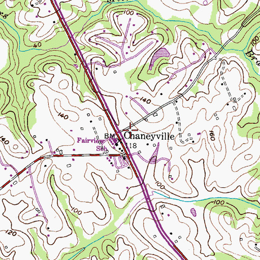 Topographic Map of Calvert County Public Library - Fairview Branch, MD