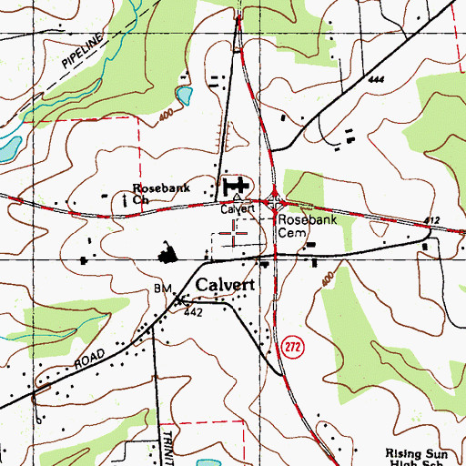 Topographic Map of Calvert Manor Health Care Center Nursing Home, MD