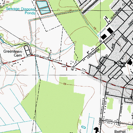 Topographic Map of Cambridge Church of Christ, MD
