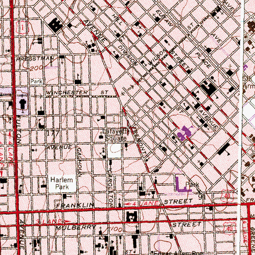 Topographic Map of Canaan Memorial Christian Church, MD