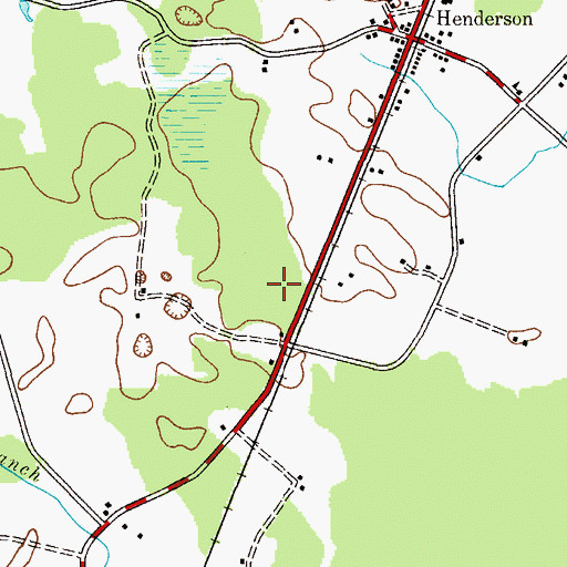 Topographic Map of Caroline Acres Wastewater Treatment Plant, MD