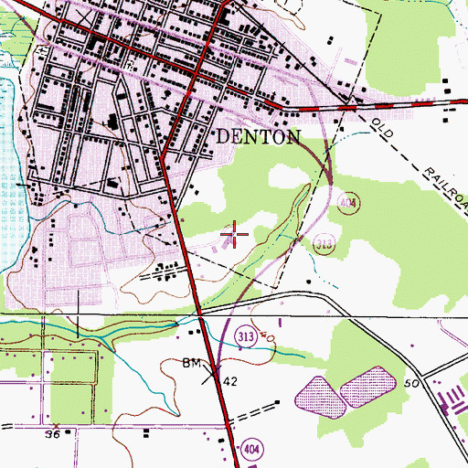 Topographic Map of Caroline Nursing Home, MD