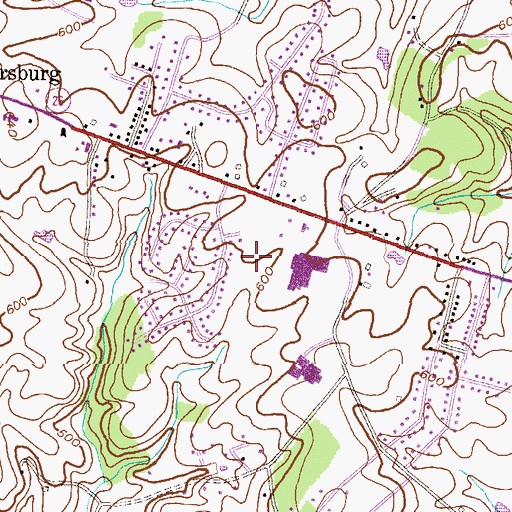 Topographic Map of Carroll County Public Library - Eldersburg Branch, MD