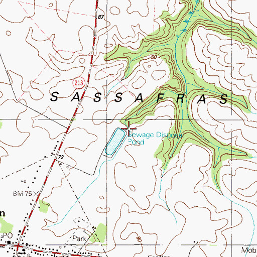 Topographic Map of Cecilton Wastewater Treatment Plant, MD