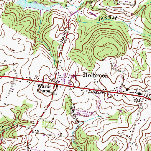 Topographic Map of Chapel Hill Nursing Center, MD