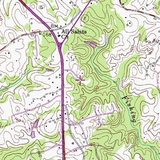Topographic Map of Chesapeake Church, MD