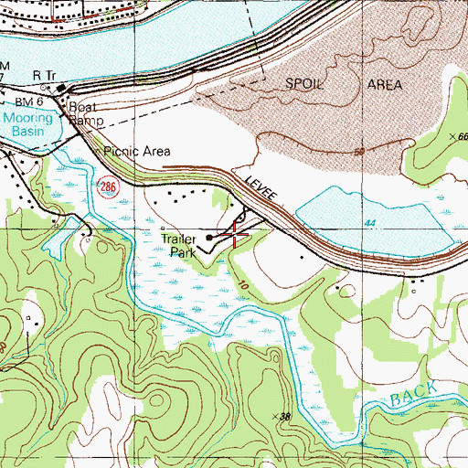 Topographic Map of Chesapeake Estates, MD