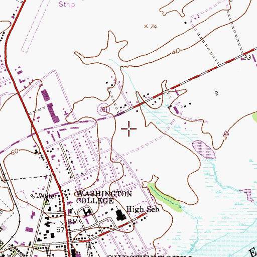 Topographic Map of Chestertown Nursing and Rehabilitation Center, MD