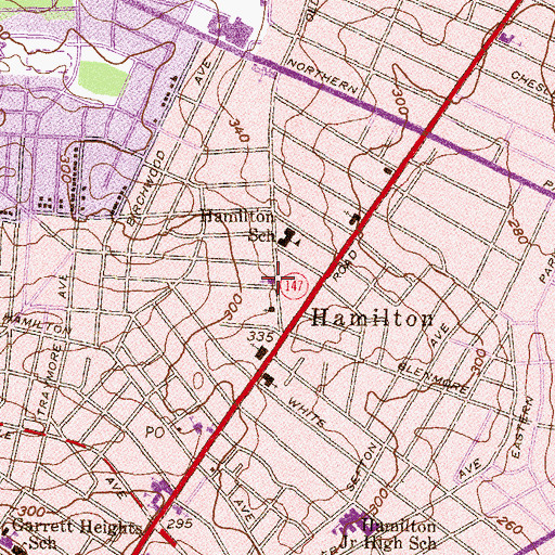 Topographic Map of Christ and Country Church, MD