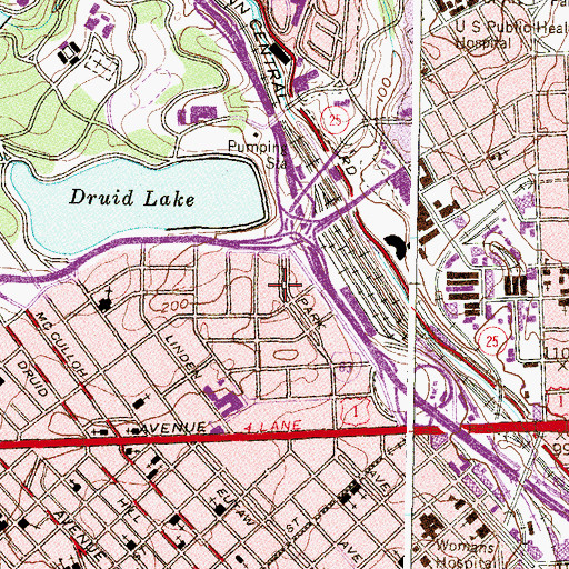 Topographic Map of Christ Apostolic Church, MD