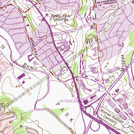 Topographic Map of Christ Church Ministries, MD