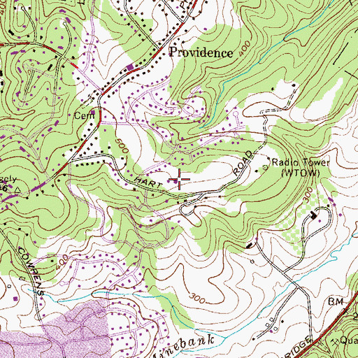 Topographic Map of Christ the King Church, MD