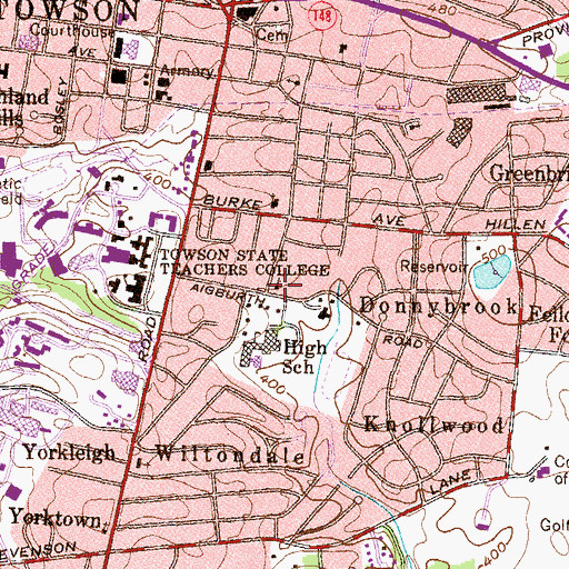 Topographic Map of Christian Science Reading Room, MD
